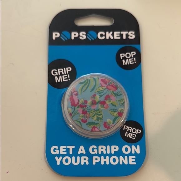 PopSocket Floral Phone Grip - Blue - Picture 1 of 2
